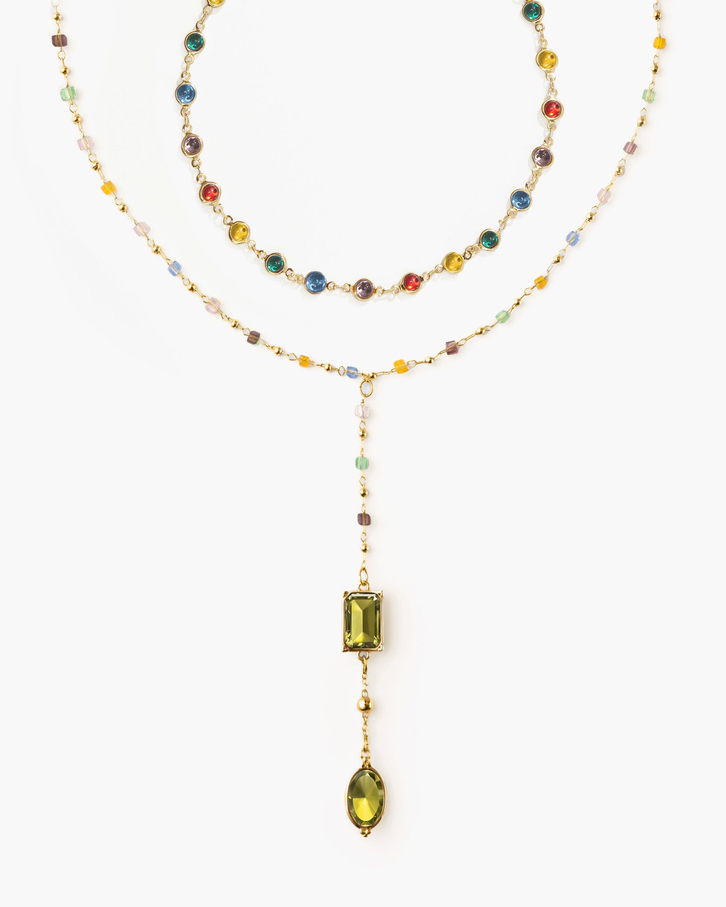 Rainbow Bead Necklace Set